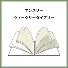 画像をギャラリービューアに読み込む, マンスリー+ウィークリーへ中紙交換