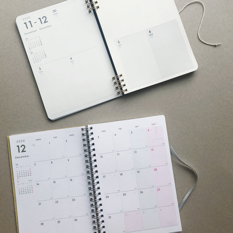 12月始まりダイアリー販売します。